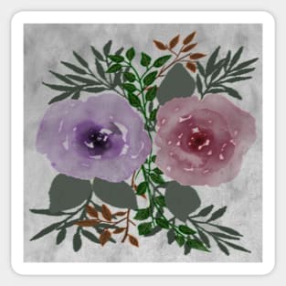 Pink & Purple Watercolor Graphic Design Home Decor & Gifts Sticker